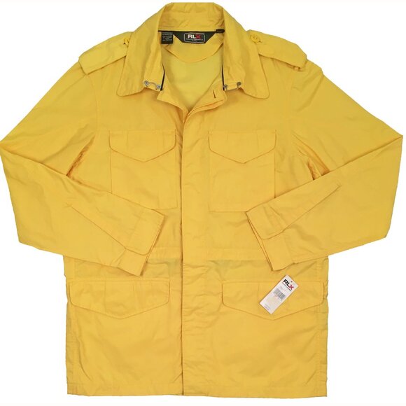 NEW $595 RLX Ralph Lauren Raincoat (Jacket)!L or XLYellowShellRUNS BIG